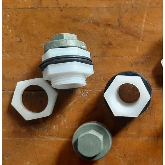 Bisa Cod Pembuangan Terpal Kolam Ikan Knee Drainase Sepaket + Tutup /Pembuangan Kolam Terpal/ Drat T