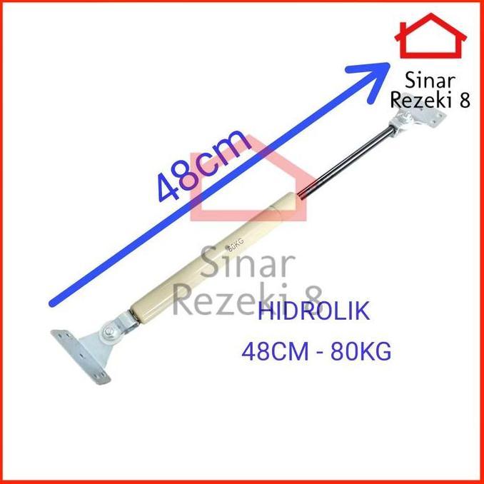 NEW - Hidrolik Gas Spring 800 N - 80 Kg Kuning / Ranjang Tempat Tidur Pintu Lemari