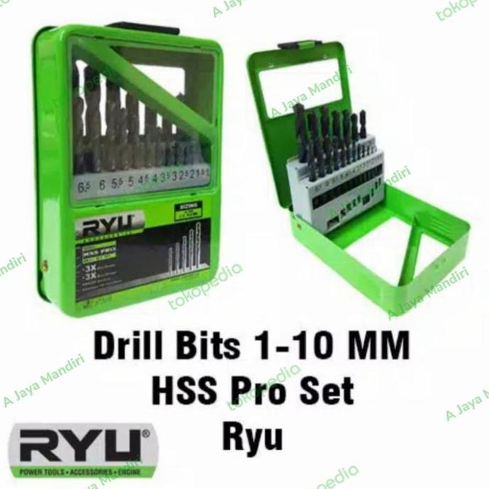Mata besi RYU set 1-13mm/mata bor besi RYU SET 1-10MM