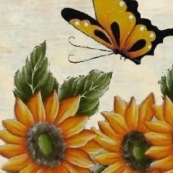 HIASAN DINDING LUKISAN BUNGA MATAHARI DEKORASI DINDING RUANG TAMU CAFE