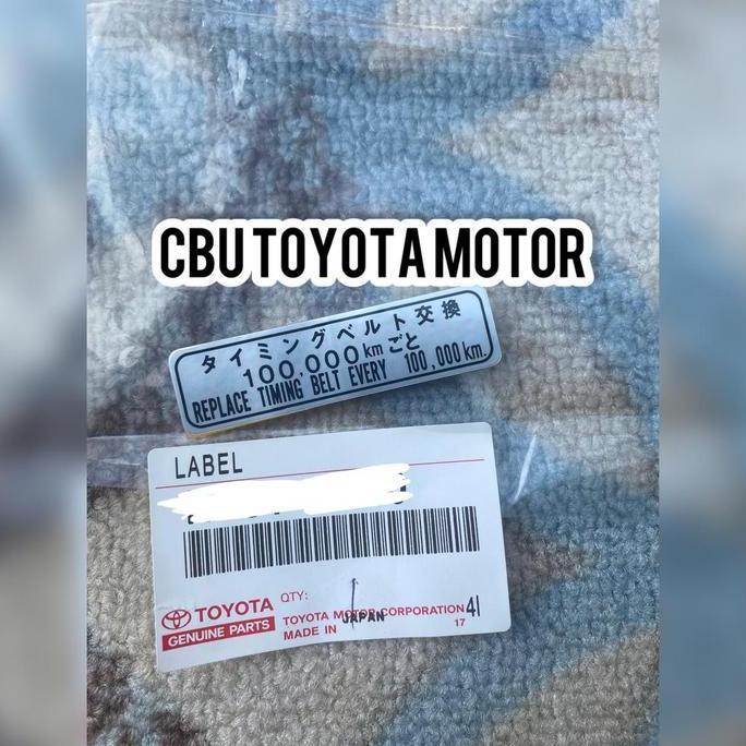 HARGA DISC - STICKER STIKER LABEL SERVICE PENUNJUK TIMING BELT STARLET LAND CRUISER BUNDERA LAND CRU