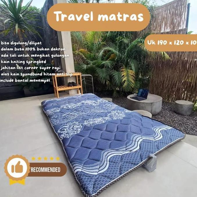 TERBARU - Kasur busa Lipat travel bed Ukuran 120x190 10cm Furniture PraktiS busa cowok Tidur Camping