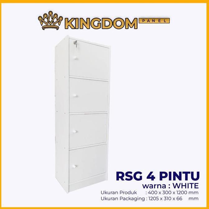 NEW - Rak Buku Serba guna 4 pintu Lemari file kecil Kunci