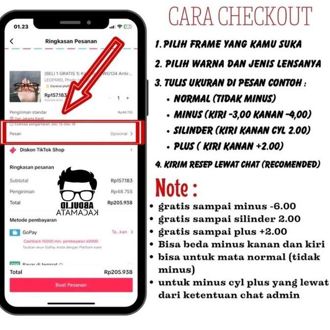 ( Buy 1 get 1) FRAME HARUKA kacamata kotak photo cromic blueray lensa bluecromic eyewer glasses biru