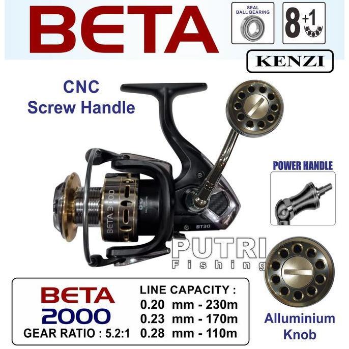 Kenzi Beta Reel Pancing Kapasitas 1000 2000 3000 5000 6000