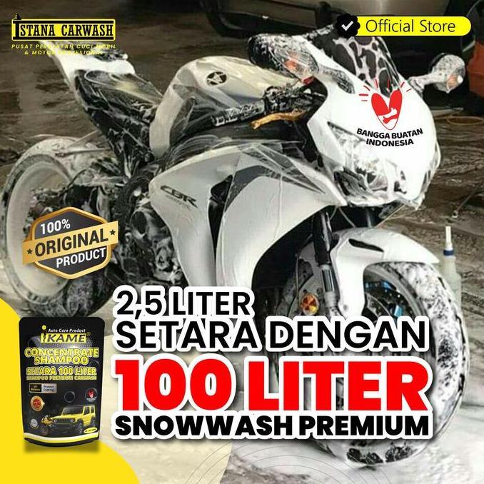 Biang Konsentrat Shampoo Snow Wash KEMASAN POUCH 2,5 LITER IKAME