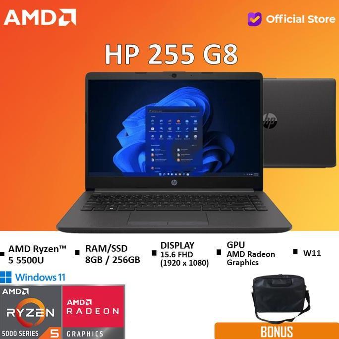 HP 255 G8 RYZEN 5 5500U 8GB / 16GB 256SSD / 512SSD W11 15" FHD SLIM