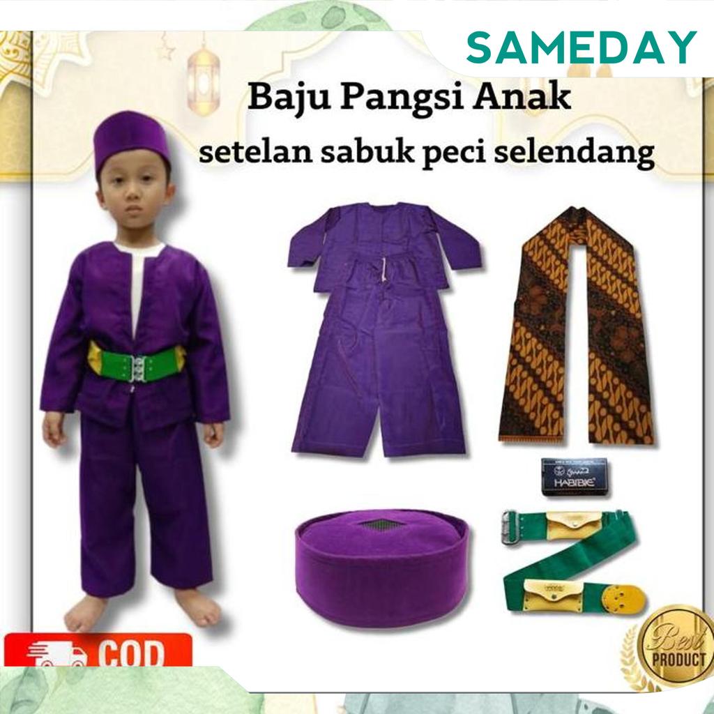 Baju Pangsi Anak Baju Pangsi Sd Baju Pangsi Anak Betawi Baju Pangsi Tk Sameday