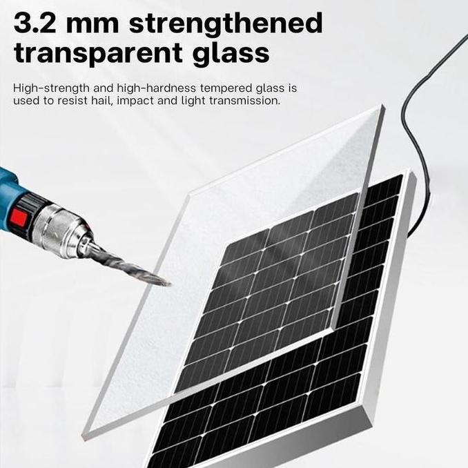 COD 100% AmanPanel Surya 100W - Pembangkit Listrik Tenaga Surya, Waterproof, Module Fotovoltaik Sola