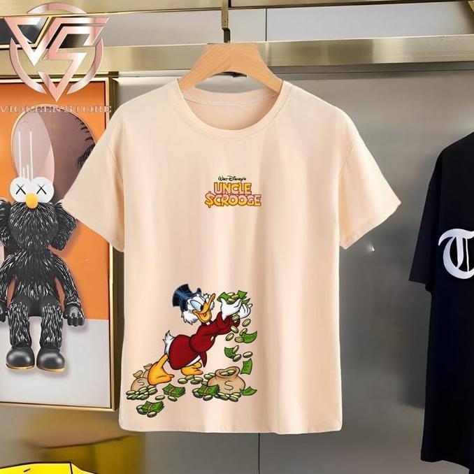 DV95 - baju wanita kaos katun premium uncle scrooge gober size lengkap S - 5L
