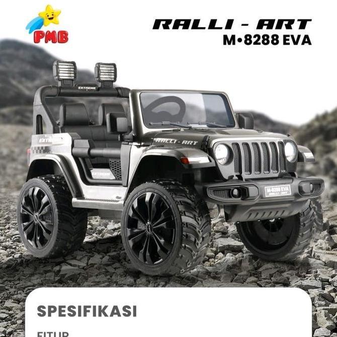 FREEPELAPISBAN Mainan Mobil Aki Anak Jip Off Road PMB 8288 M-8288 / M8288 EVA