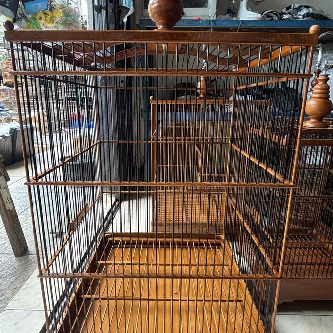 SANGKAR BURUNG TANPA TIANG KAYU JATI