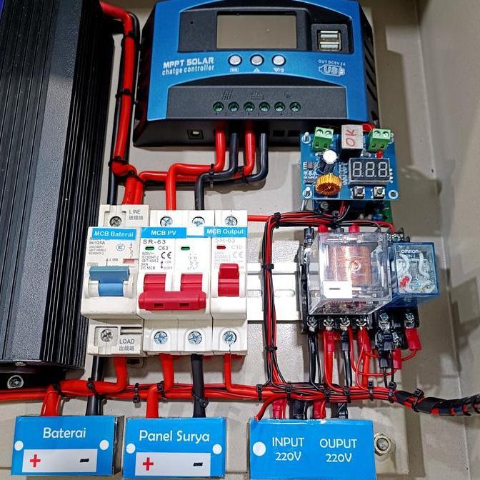 box panel PLTS 3000W PSW SCC 100A ATS otomatis hybrid panel surya