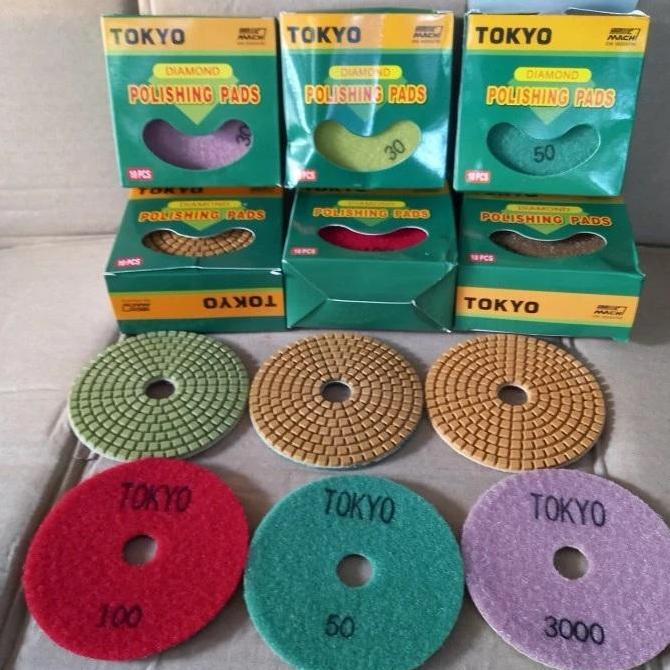 Diamond Pad Poles Marmer / Diamond Poles Granit Tokyo 4 Inchi