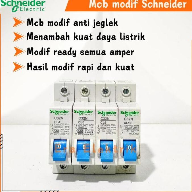Mcb Schneider PLN mcb modif Schneider 4a modif 6a-50a mcb modif anti jeglek