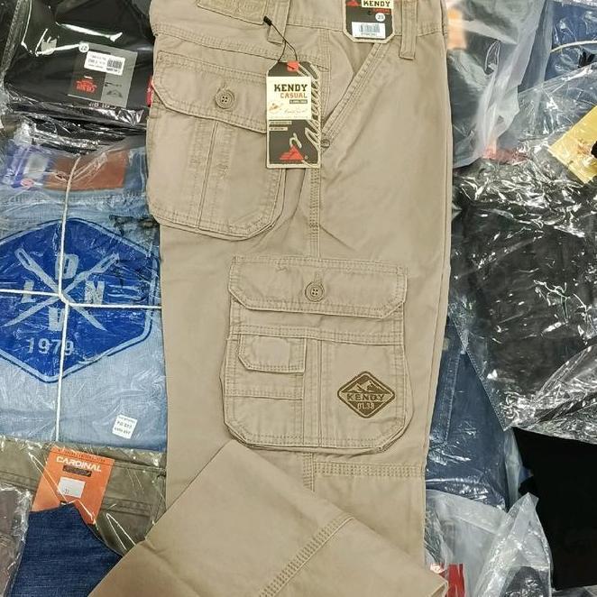 Celana Cargo Kendy Panjang Pria Katun Premium - Hitam, Ideal Untuk Santai Dan Kantor - Kerja Casual