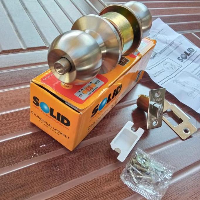 KUNCI KAMAR MANDI BULAT SOLID C601 X 300// HANDLE PINTU KAMAR LOCKSET