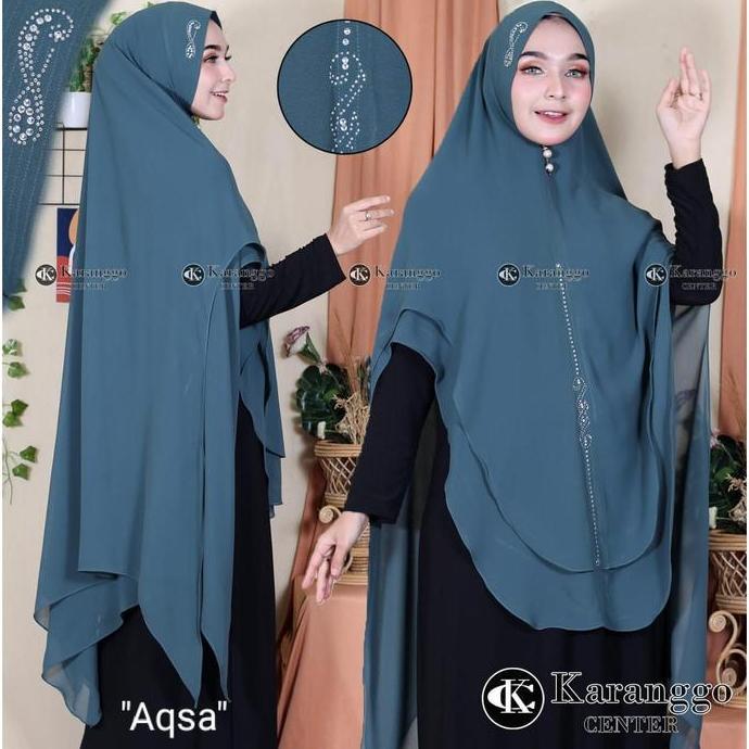 KHIMAR payet mewah bahan ceruty premium cantik jilbab syari Terlaris