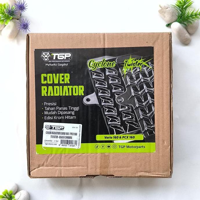 COVER RADIATOR PCX 160 CHROME VARIO 160 BLACK CHROME TWISTER