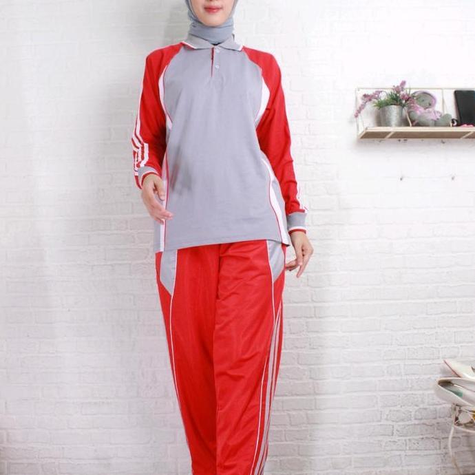 Setelan baju olahraga / stelan kaos olahraga / stelan training olahraga sport Celana Muslim Panjang 