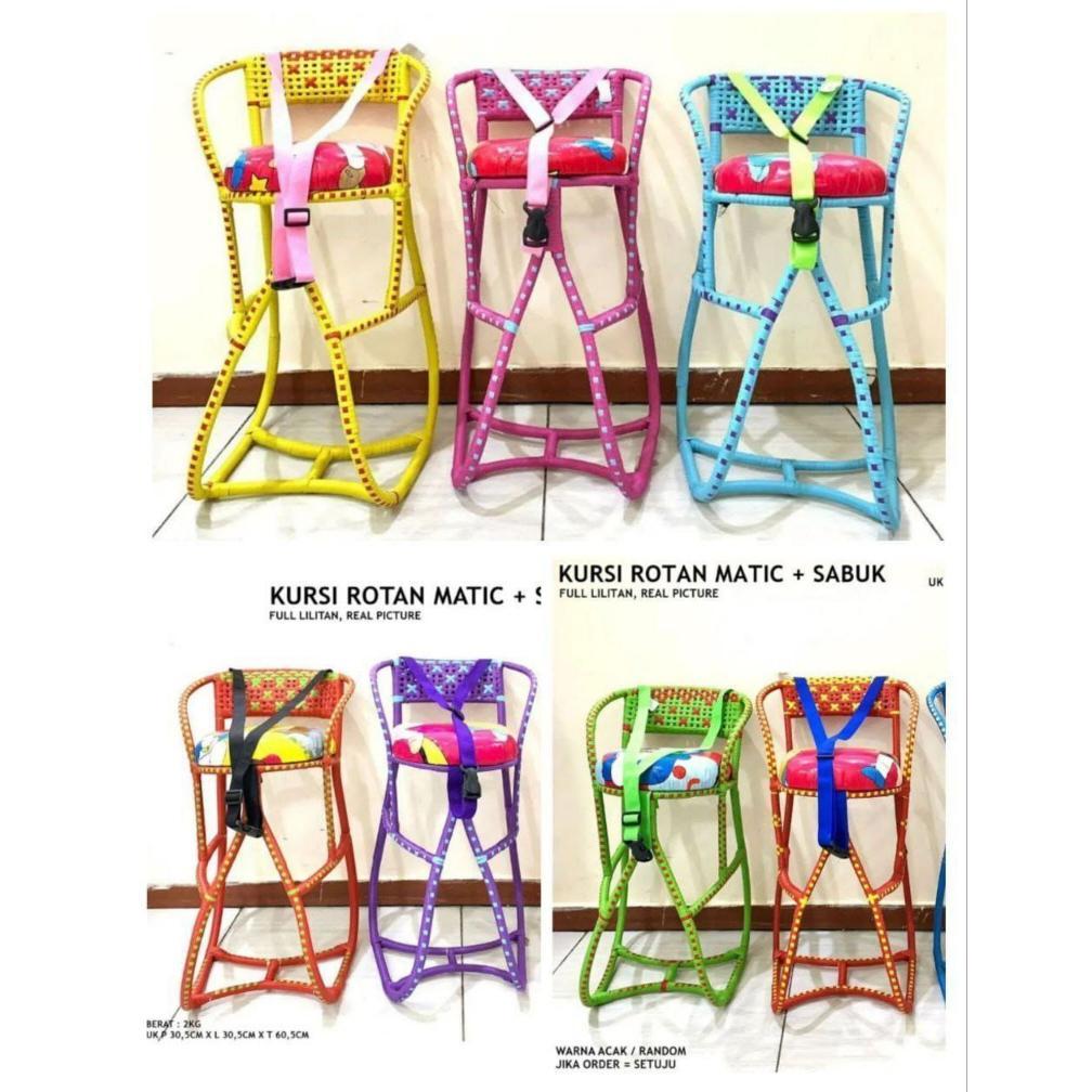 Kursi Rotan Motor Matic Full Lilit Pakai Sabuk - Kursi Rotan Motor Matic - Boncengan Anak Motor Mati
