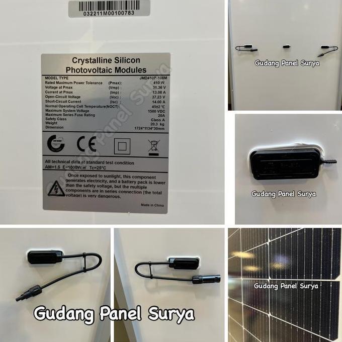 Solar Panel Surya Solarcell 410WP Monocrystalline PV 410wp Mono