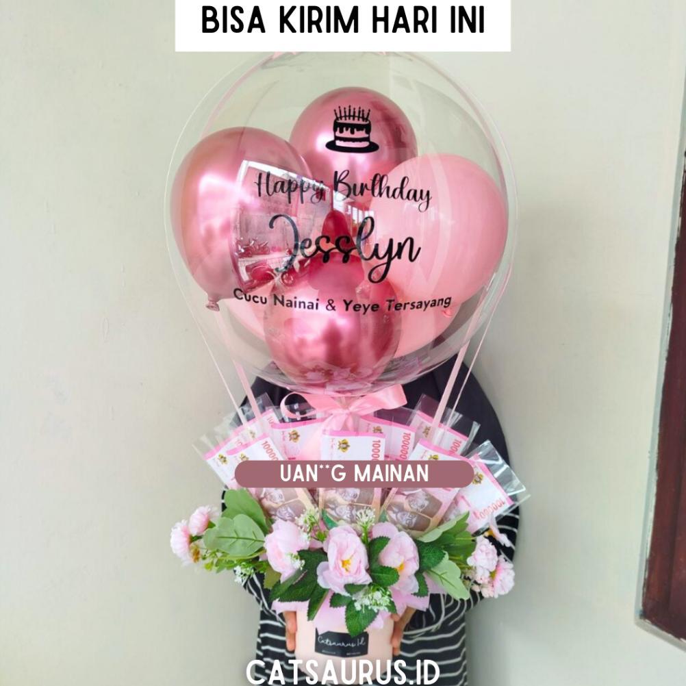 Bucket Balon Uang Money Bucket Balon Uang Mainan Kosongan Catsaurus Id