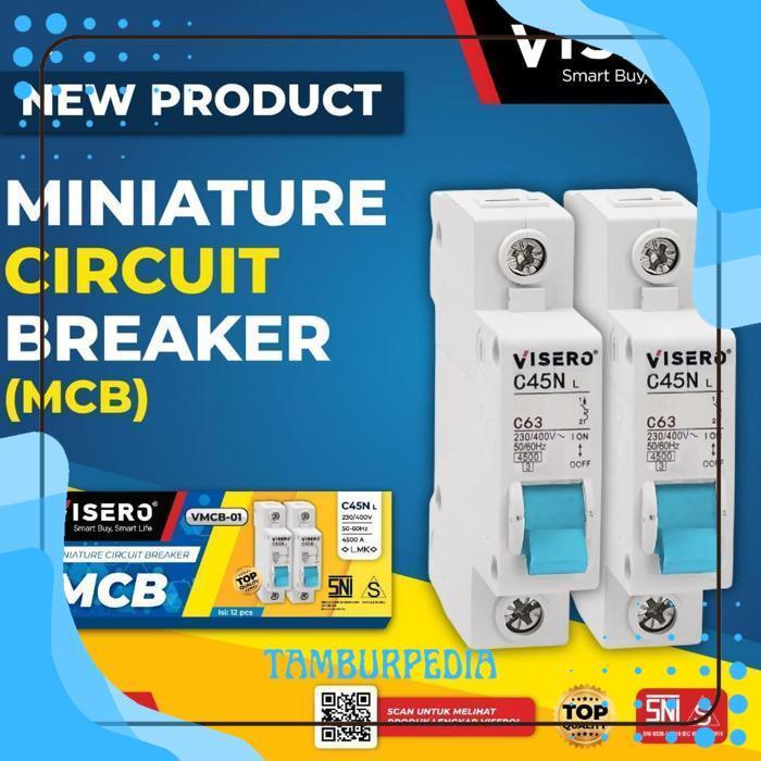 fgh-56 VISERO MCB Listrik 10A 2A 4A 6A 16A 20A 25A 32A 40A 50A 63A 1 Phase 1Phase SNI 2 4 6 10 16 20