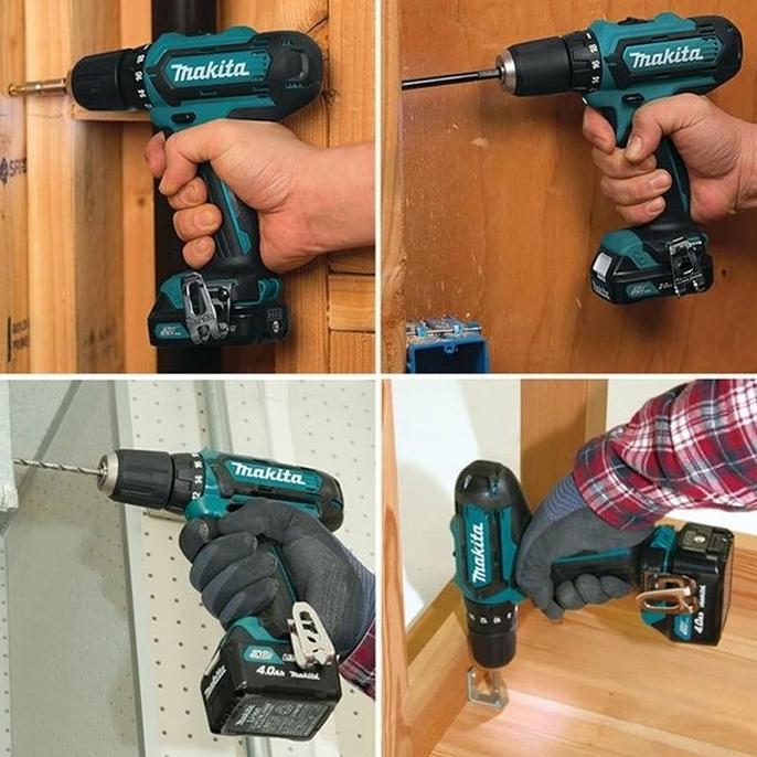 Makita DF331D 36V Bor Impact Nirkabel dari Jepang, daya tinggi baterai lithium, buku petunjuk origin