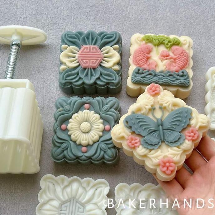 Cetakan mooncake kotak/Cetakan kue bulan kotak/Cetakan mooncake square