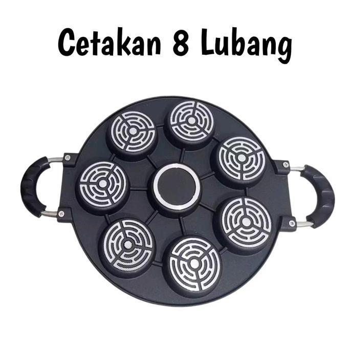 CETAKAN KUE HAPPY CALL 8 LUBANG DATAR / CETAKAN ROTI PISANG MARTABAK MINI LUBANG 8 HAPPY CALL