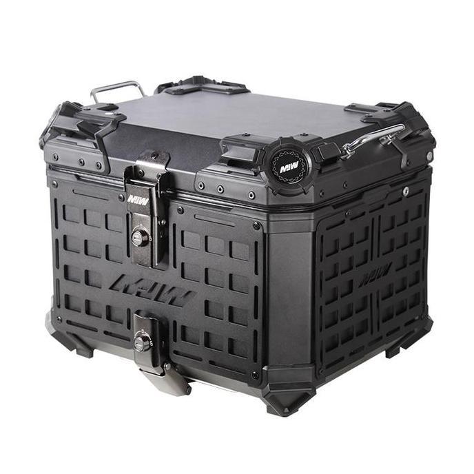 Heavy Armor Style Motorcycle Top Box Aluminium Motorcycle Trunk Tail Box Outdoor Waterproof Motorbik