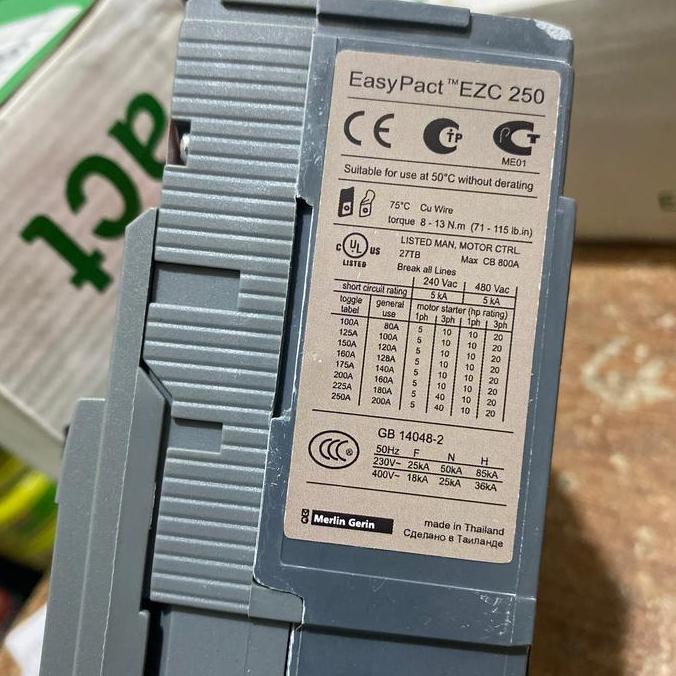 Murah schneider mccb 3p 125A EZC250F3125 MCCB BREAKER 3PHASE 125A SCHNEIDER Non COD