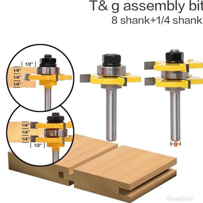 Mata Profil Sambung Kayu 8MM - Mata Profil Tounge and Groove Router