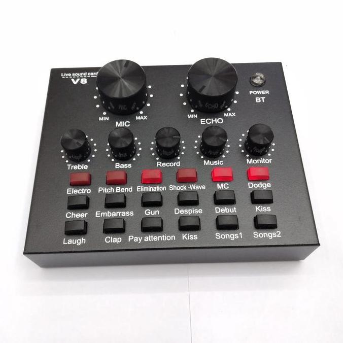 Alat karaoke kluarga di rumah Soundcard Bluetooth Audio USB External