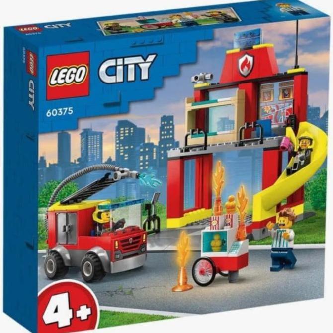 Lego City Fire Station and Fire Engine DIY Mobil Pemadam Kebakaran