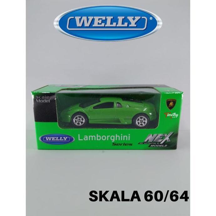 Diecast Welly Nex Skala 60 Lamborghini Murchielago Hijau