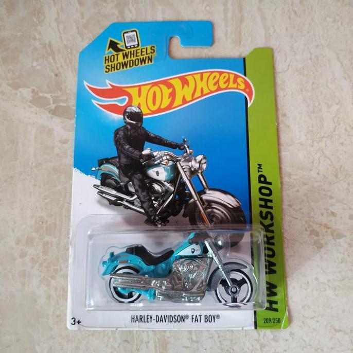 Hotwheels Harley Davidson Fat Boy Japan Market Sticker Antik Rare