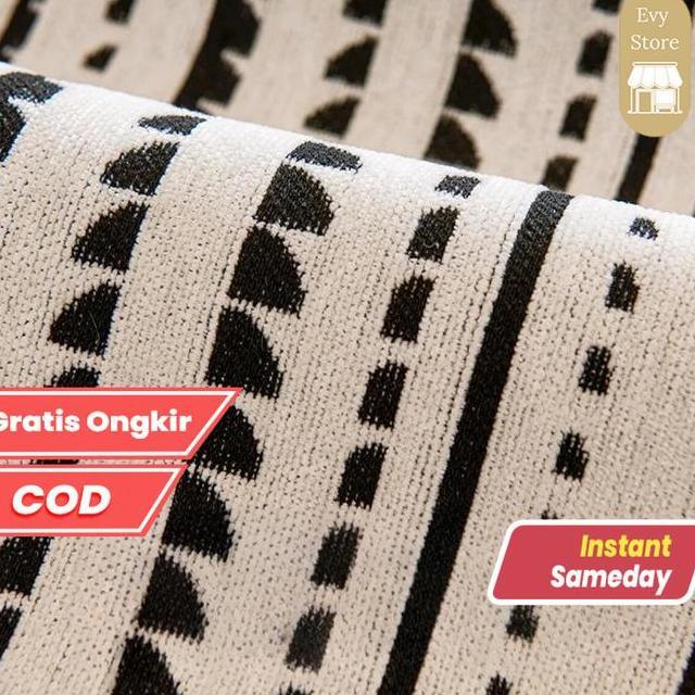 Evy Sarung Sofa Cover Ruang Tamu Chennile Alas Sofa Sudut 1 2 3 4 L Seater Dekorasi Ruang Tamu