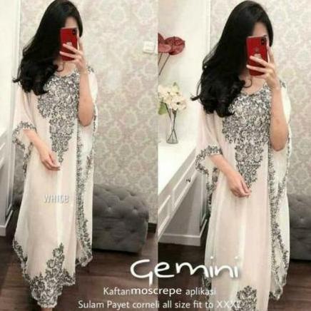 BAJU KAFTAN BORDIR PAYET JUMBO / KAFTAN MODERN Terlaris