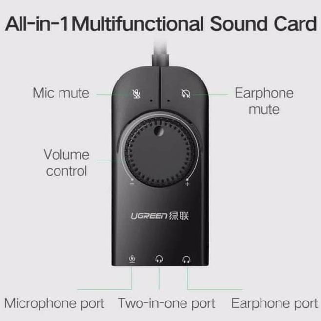 Ugreen Usb Sound Card to Aux Audio Mic - Ugreen Soundcard Usb External