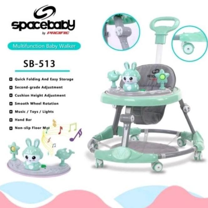 Baby Walker Space baby 513 (mainan kelinci) Roda