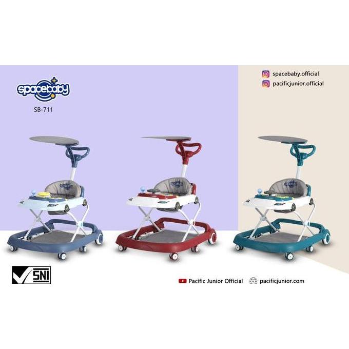 SPACE BABY SB 711 Baby Walker 3 in 1 Push Walker Alat Belajar Jalan