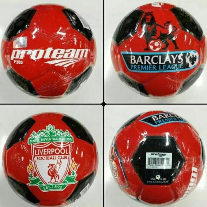 BOLA SEPAK KAKI SIZE 4 PROTEAM ORIGINAL GAMBAR LOGO CLUB BOLA