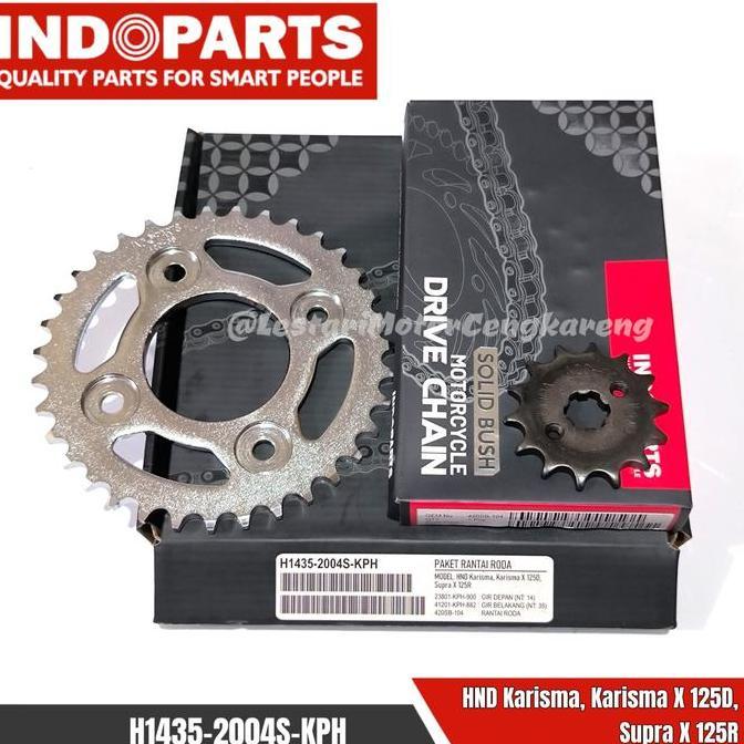 GEARSET PAKET GEAR RANTAI SUPRA X 125 KARISMA KPH INDOPART SET