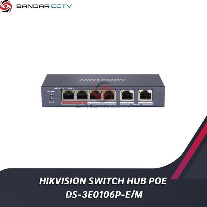 Hikvision Switch Hub POE DS 3E0106P EM
