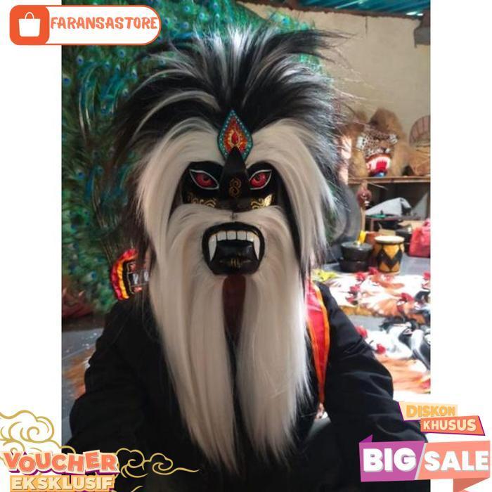 Topeng Bujang Ganong Topeng Ganongan Ponorogo Topeng  Hitam [Br 1111]
