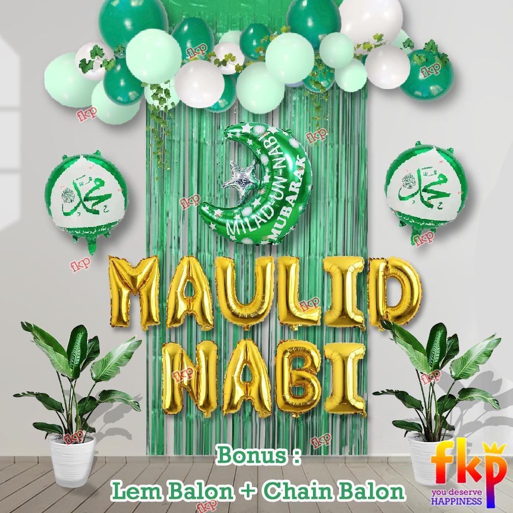 Fun Kids Party Dekorasi Milad Nabi / Kelahiran Nabi Muhammad / Balon dekor Milad / Miladun Nabi / Ul