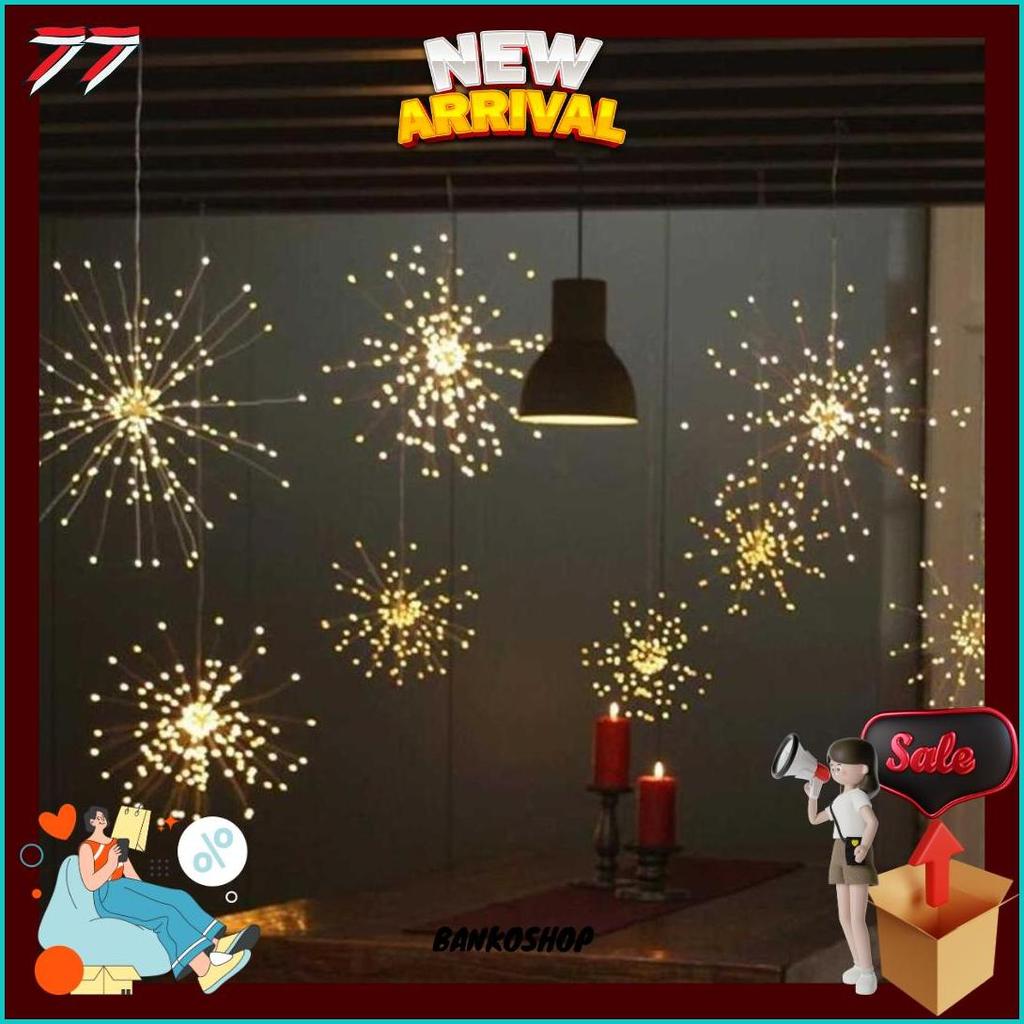 Lampu Led Gantung Taman Outdoor Cafe Model Petasan Kembang Api Natal Gratis Ongkir