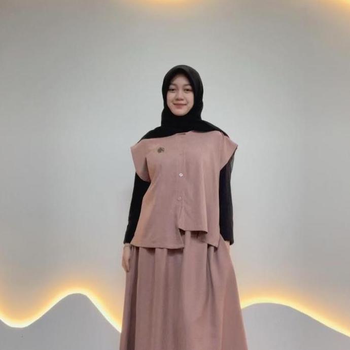 Haura vest set by.Aikogamis - set blazer wanita - vest outer set - setelan rok wanita